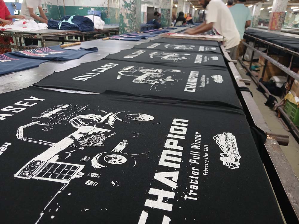 Rush apparel manufacturing and air shipment USA by Alvieva Printing