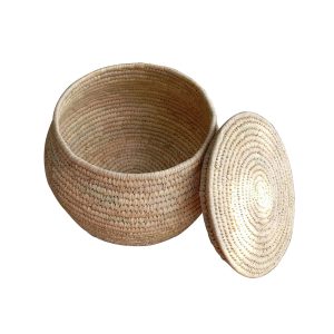 Handcrafted Lidded Storage Basket by Village Artisans