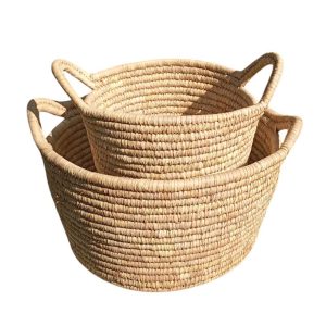 Handmade Palm Leaf Basket by Women