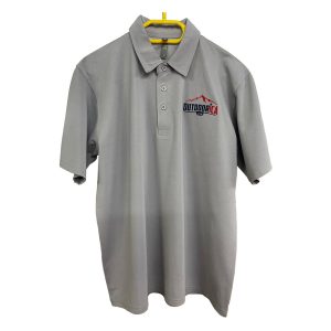 Embroidered Gray Polo Shirt