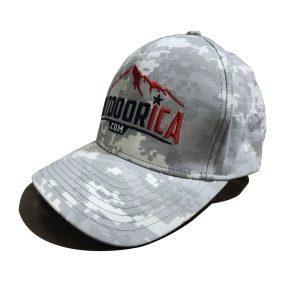 Snow Camouflage Embroidered Hat Angle View