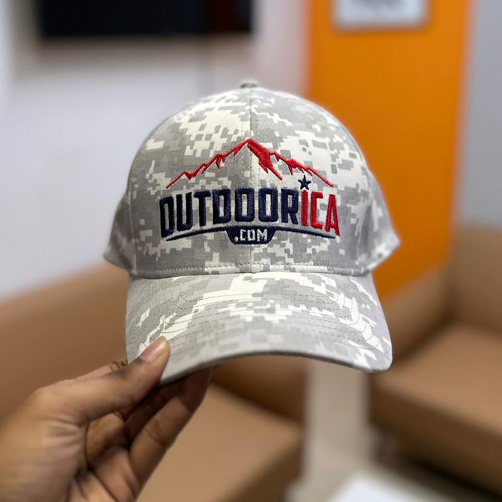 Snow Camouflage Embroidered Hat