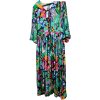 Knitted Viscose Maxi Dress with Puffy Sleeves & Pockets