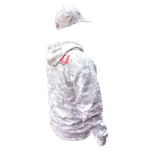 Snow Camouflage Outdoor Hunting Hoodie (380 GSM) With Hat