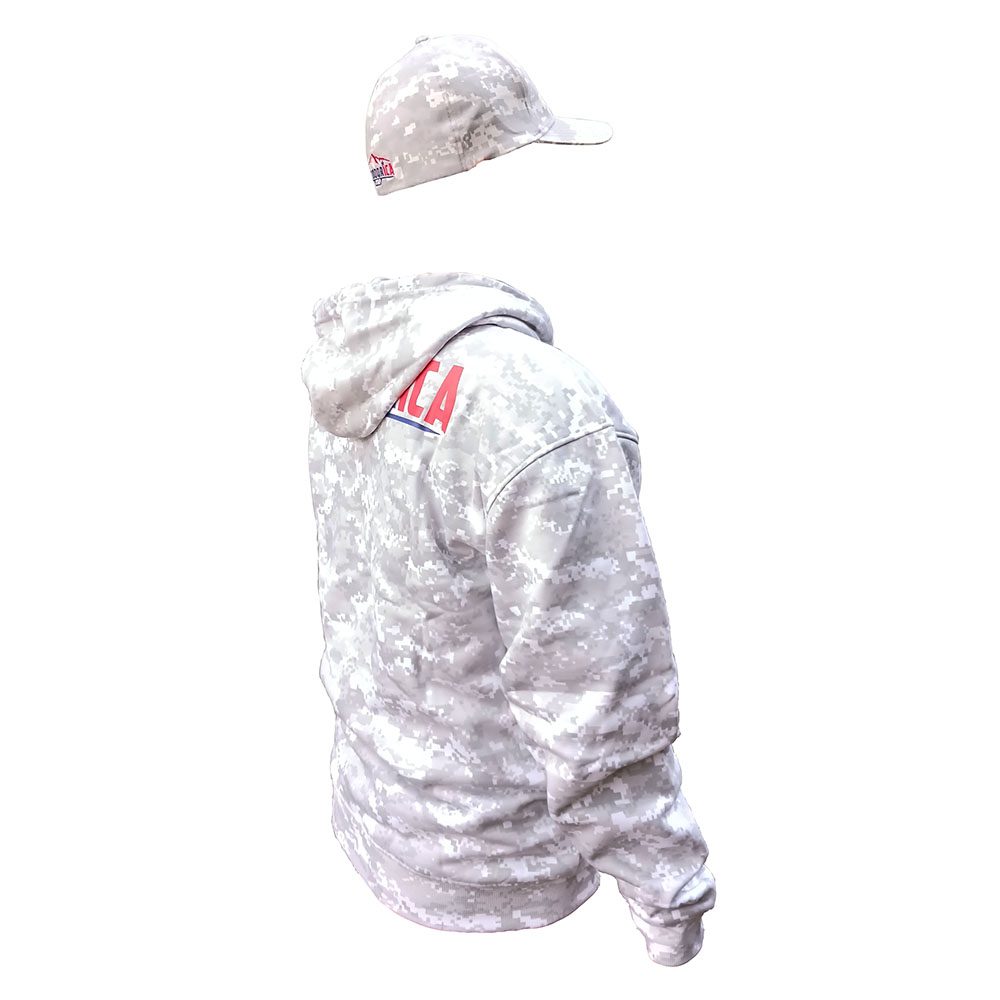 Snow Camouflage Outdoor Hunting Hoodie (380 GSM) With Hat