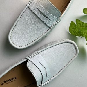 White Leather Loafers – Slip-On Casual Shoes (OEM & Private Label)