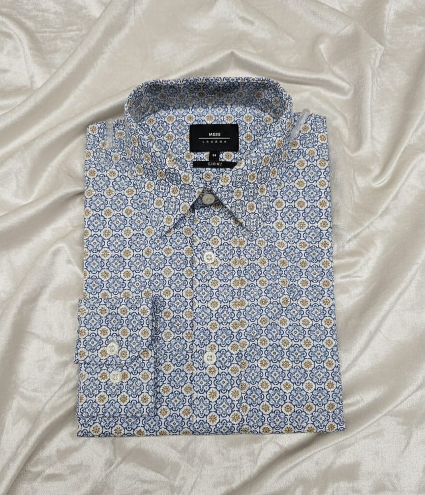 Premium Multi-Color Patterned Cotton Shirt – Long Sleeve