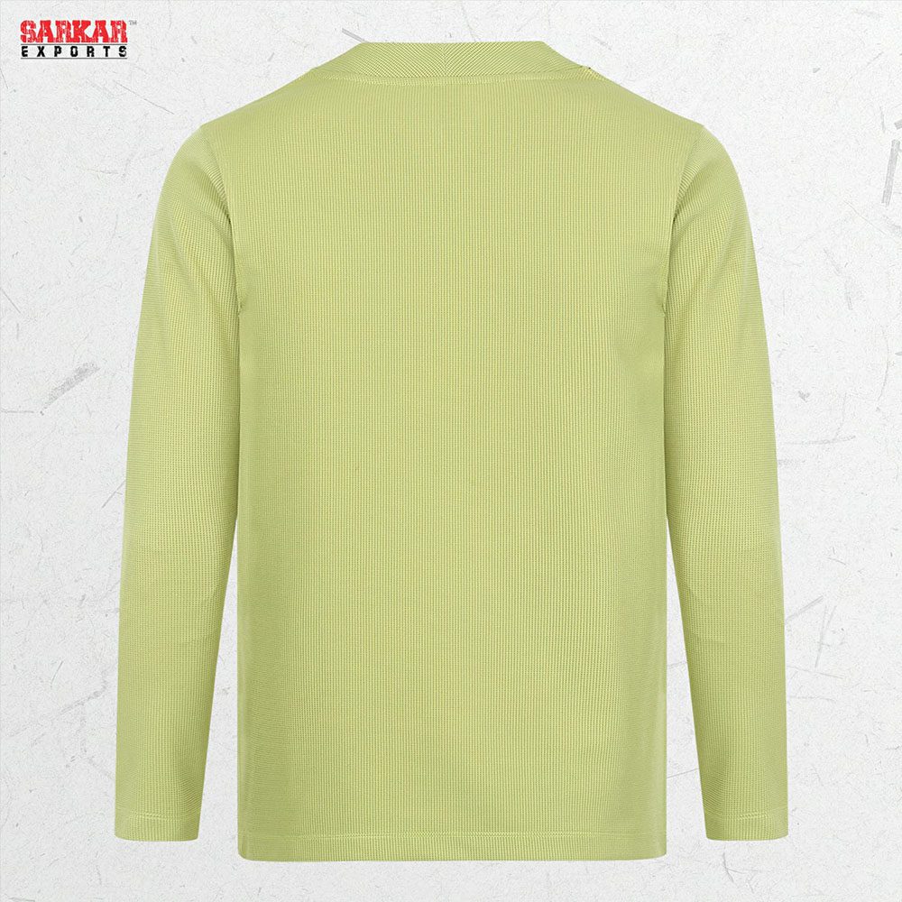 Premium Zip Swipe Shirt – Olive (Waffle Fabric)