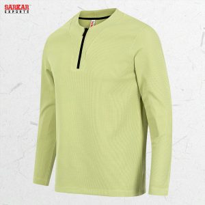 Premium Zip Swipe Shirt – Olive (Waffle Fabric)