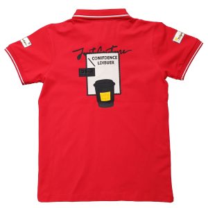 Awesome Red Polo Shirt (Youth & Adults) — Printed, Patch & High-Density Finish Back