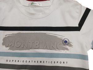 Stripes & Embossed Printed ODM/OEM Polo Shirt for Youth and Adult Closeup