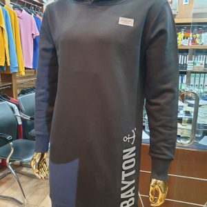 OEM Long Hooded Dress (Gray Melange & Black)