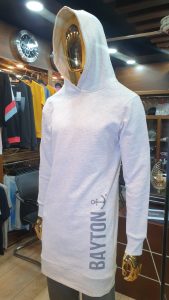 Gray Melange OEM Long Hooded Dress