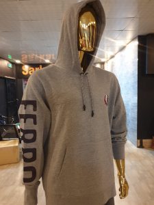 Premium Heavyweight Fleece Hooded Sweatshirt – Custom Branding Side View