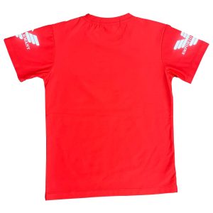 Red Kids & Youth T-Shirt | Multicolor Flock & High-Density Print Back