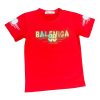 Kids & Youth Red T-Shirt | High-Density & Multicolor Flock Print