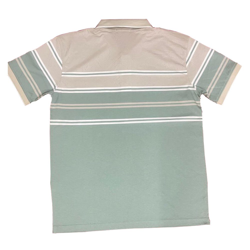 Men’s Striped Polo Shirt | Classic Bulk Apparel Manufacturing Back