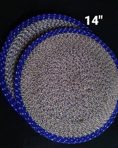Handmade Rope Yarn Oval Floor Mat