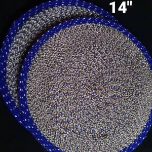 Handmade Rope Yarn Oval Floor Mat