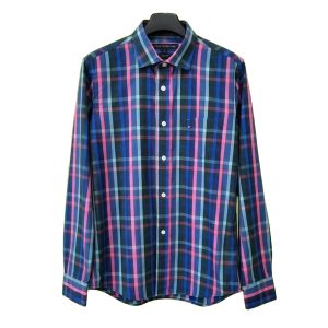 Men’s Classic Color Cashmere Check Shirt