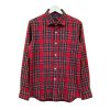 Red Tartan Plaid Button-Up Shirt