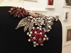 Hand-Embellished Crystal & Zardozi Couture Panel