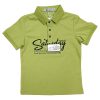 Green Polo Shirt with Print & Patches – Cotton Lycra Blend | OEM/ODM Bulk Manufacturing