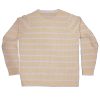 Wool Striped Crew Neck Knit Sweater Front