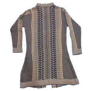 Women's Long Jacquard Knitted Back