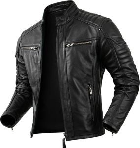 Custom Genuine Leather Jacket Front View