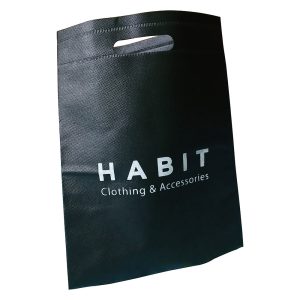 Premium Quality Custom Logo D-Cut Non-Woven Reusable Shopping Bags for Clothing Packaging, OEM/ODM Front