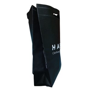 Premium Quality Custom Logo D-Cut Non-Woven Reusable Shopping Bags for Clothing Packaging, OEM/ODM Side