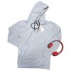 Premium Hooded Sweatshirt in Gray Melange