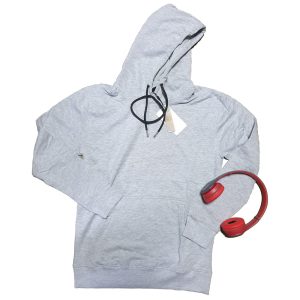 Premium Hooded Sweatshirt in Gray Melange