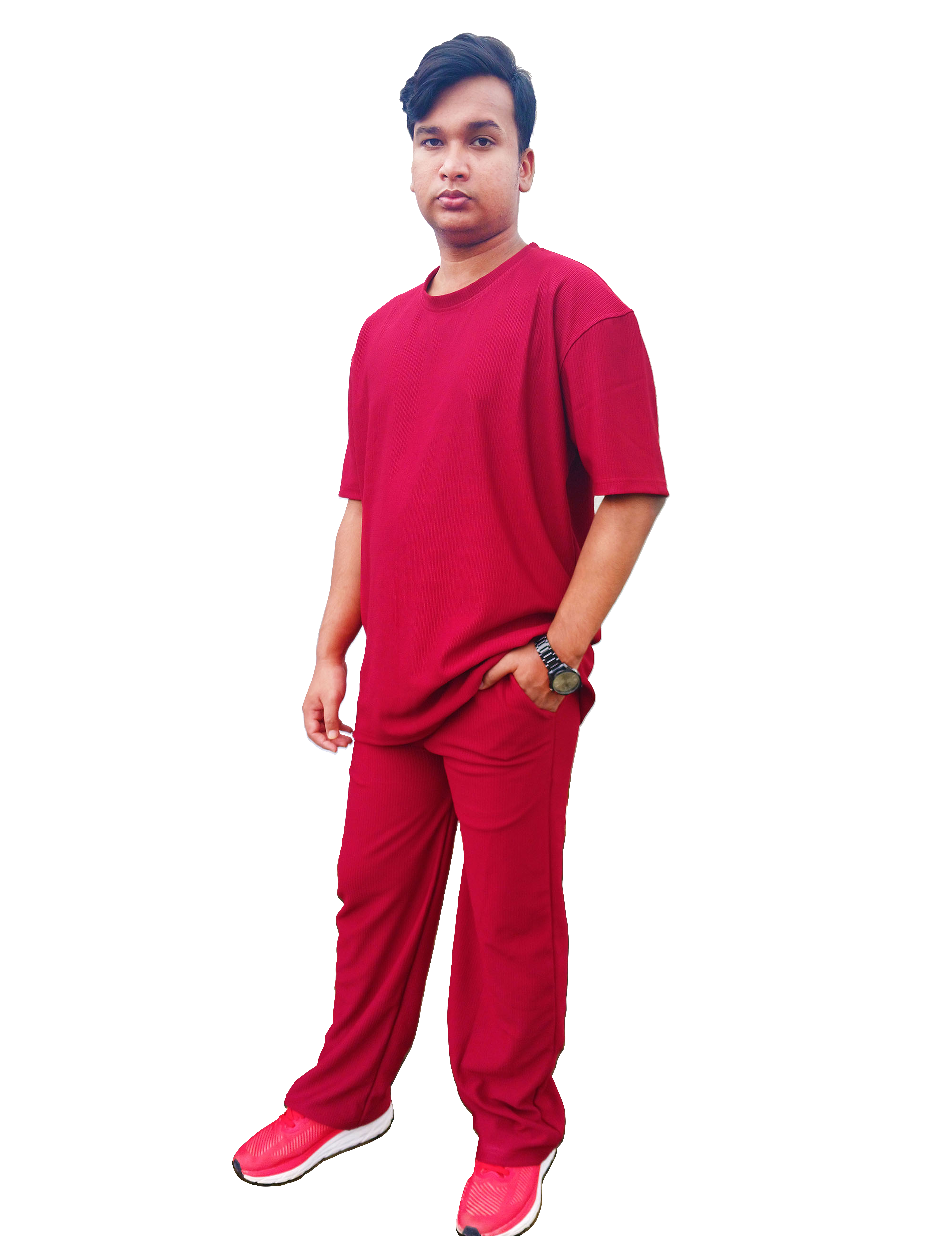 Luxury Dropshoulder T-Shirt & Ponte Roma Trouser Set for Men & Women ODM/OEM Manufacturing