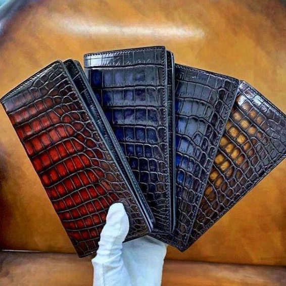 Business Wallet with Crocodile Pattern Original Leather (OEM/ODM)